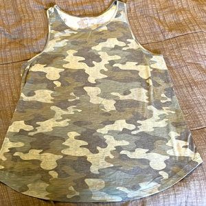 Mudd Racerback Army Print Tank